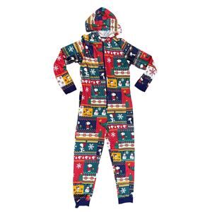 Bed Head PJs x Peanuts One-Piece Men's Hooded Snoopy Pajamas Size Medium